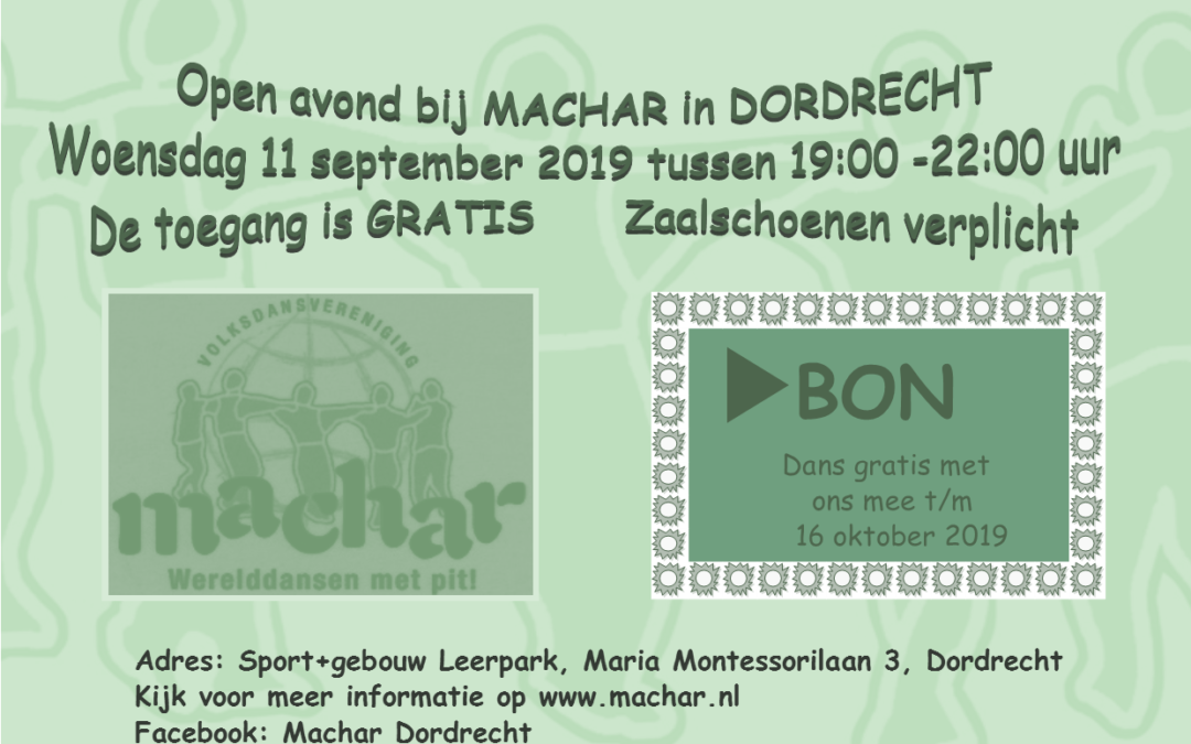 Open avond bij Werelddansvereniging Machar Dordrecht